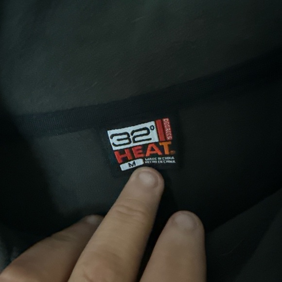 Arrow Olive Green Quarter Zip Knit Fleece 32 Degree Heat Sweater Men's Size M - Picture 3 of 7